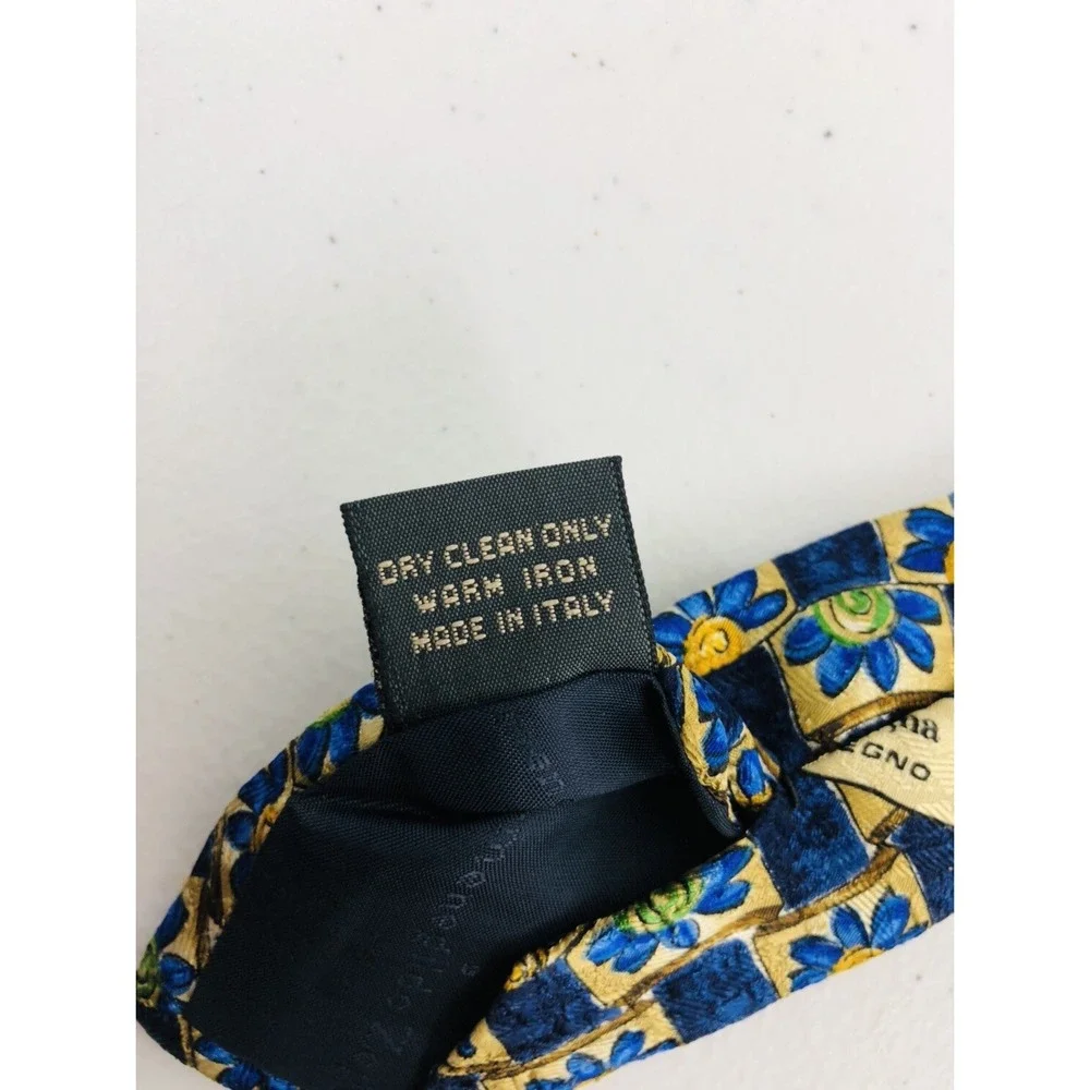 Ermenegildo Zegna Tie Disegno Esclusivo Flowers Multicolor 100% Silk Made Italy